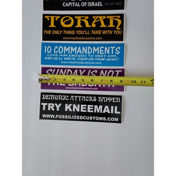 Fossilized Customs Bumper Stickers Decals Lot Of 8 - Religious - Torah - Sabbath - Picture 2 of 3